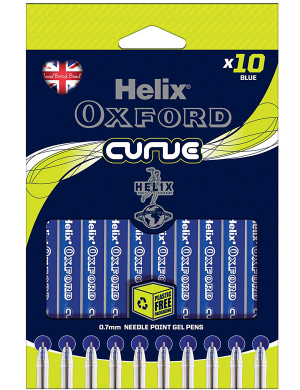 Oxford Curve Pens 10pk - Blue